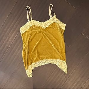Jaded Gypsy Lime Sweet Lace Velvet Cami - Small/Medium